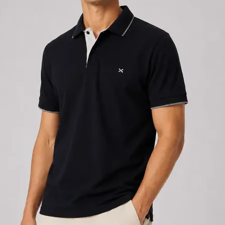 Camisa Gola Polo Hering Básica Masculina Piquet Com Bordado