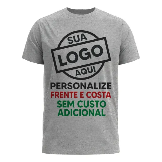 Camisa Unissex Personalizada Logomarca Empresa Trabalho Top