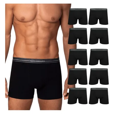 Kit 10 Cueca Boxer Lupo Algodão Cotton Conforto Original Box