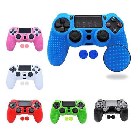Capa Skin Silicone Antiderrapante Para Controle Ps4 + 2 Grip