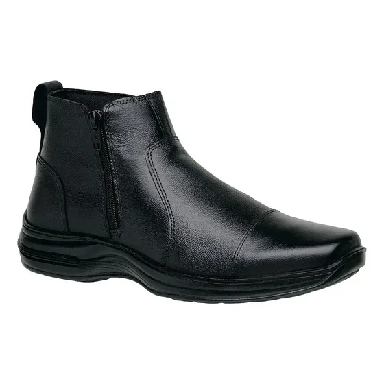 Bota Coturno Couro Legítimo Masculina Trabalho Botina Texana