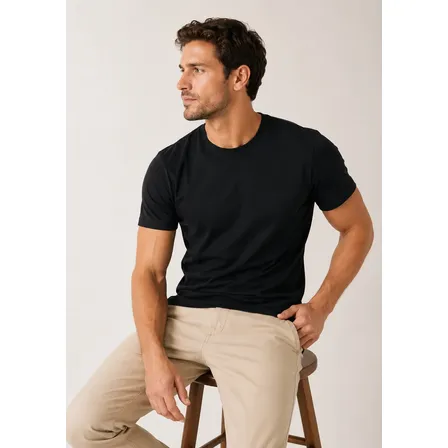 Camiseta Masculina Algodão Pima Hering Básica Casual