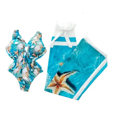 Maiô Plus Size Feminino Com Saída De Praia Moda Praia