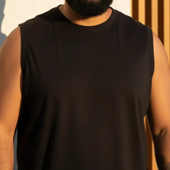 Regata Plus Size Masculina Machão Anistia De Algodão Premium