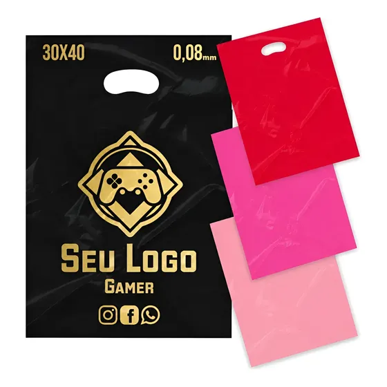 Sacolas Plásticas Personalizadas 30x40. 500 Unidades Esp0,08