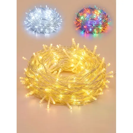 Pisca Natal Cordão 100 Leds 10m 8 Funções Três Cores 110/220