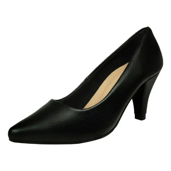 Scarpin Salto Baixo Fino Luiza Sobreira Preto Mod. 2224