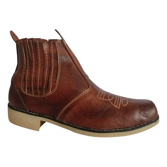Bota Botina De Couro Country Rustica Roça