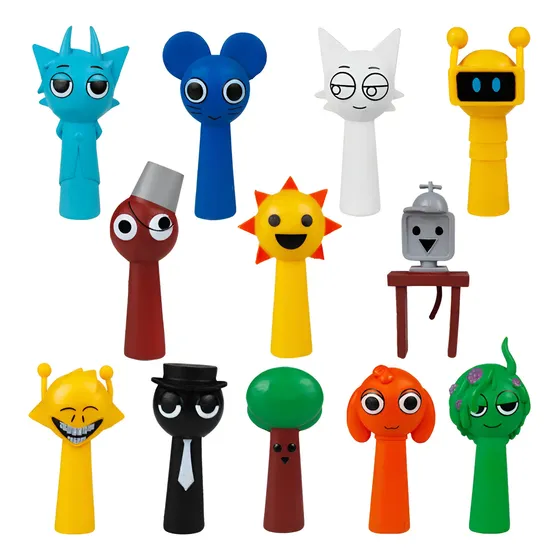 Sprunki Ritmo Caixa Figura Brinquedo Brincadeira-12pcs