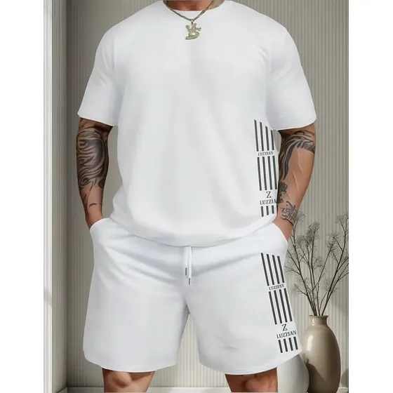 Kit Camisa +short Moletom Conjunto Masculino Marca Luzzian