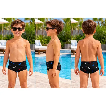 Sunga Box Infantil Moda Praia Piscina Proteção Solar