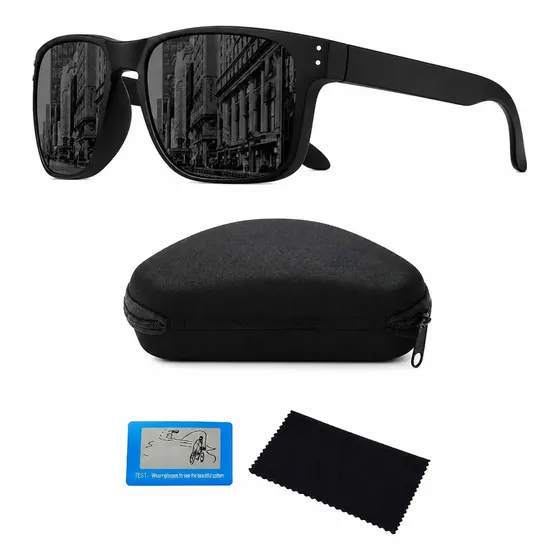 Óculos De Sol Quadrado Polarizado Proteção Uv400 Esportivo