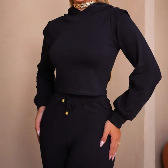 Conjunto Feminino Calça E Blusa 2 Peças Moletinho Elegante