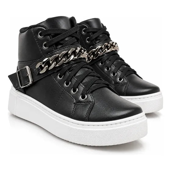 Tenis Feminino Casual Cano Alto Corrente Lançamento 1175
