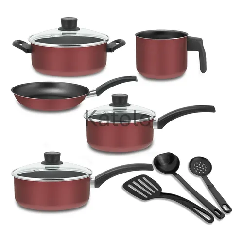 Jogo De Panela Antiaderente Conjunto Caçarola Kit 8 Peças