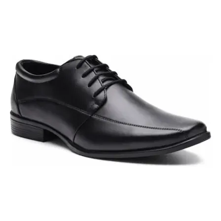 Sapato Social Couro Legítimo Preto Masculino Amarrar
