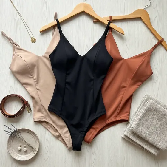 Kit Body Modelador Alça Decotado Várias Cores Dupla Camada
