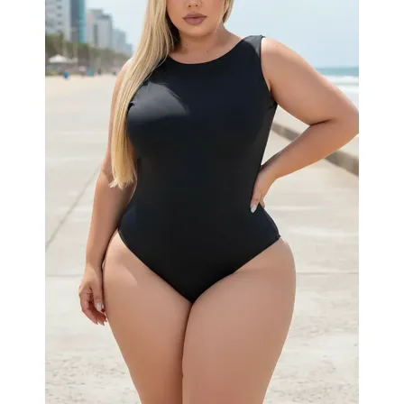 Maio Plus Size Com Bojo Feminino De Praia Body Comportado