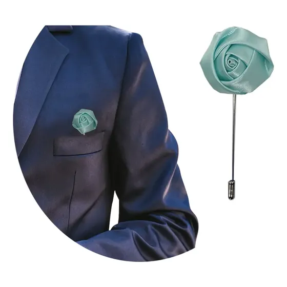 Lapela Broche De Tecido Terno Casamento Noivo Padrinho Flor