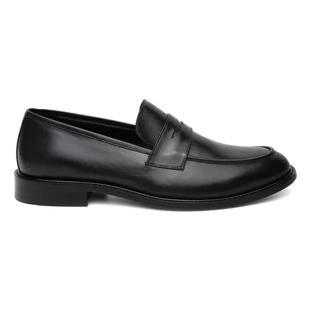 Sapato Masculino Mocassim Em Couro Preto
