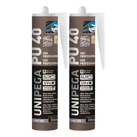 Kit 2 Silicone Adesivo Pu40 Selante De Poliuretano 400g Cola