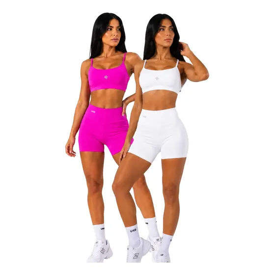 Conjunto Fitness Feminino Combo 2 Top E Short De Academia
