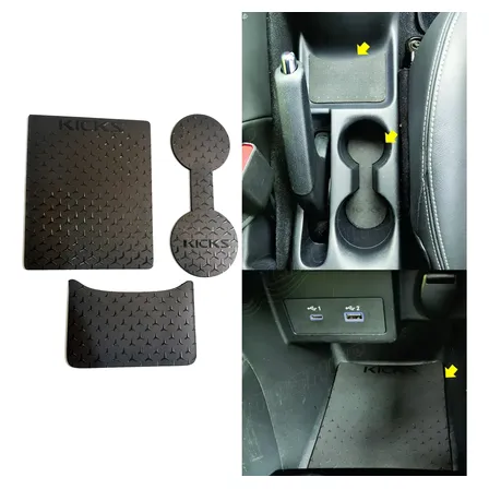 Protetor Tapete Borracha Console Porta Copos Carro Kicks