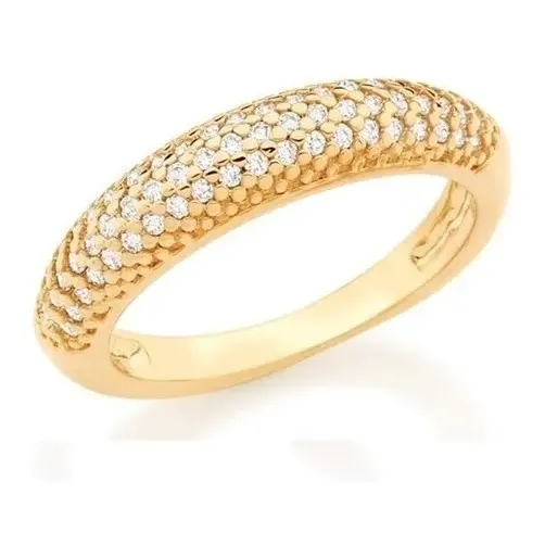 Anel Aparador Cravejado Com Zircônias Banhado A Ouro 18k