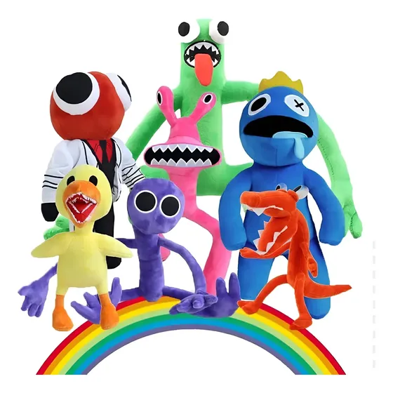 Rainbow Friends Jogo De Terror Brinquedos De Pelúcia,7 Peças