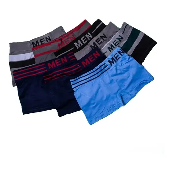 Kit 06 Cueca Boxer Infantil Juvenil 0 A 16 Anos Microfibra