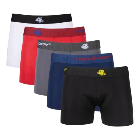 Kit 5 Cueca Box Masculina Plus Size Sortida