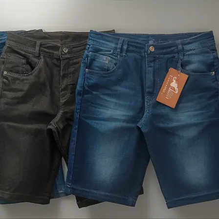 Kit 3 Bermudas Jeans Masculina Lycra Elastano Linha Premium