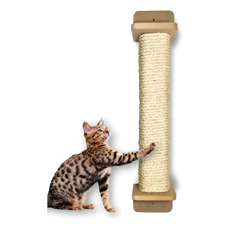 Arranhador Gato Parede 80cm Sisal De 8mm Reforçado Mdf