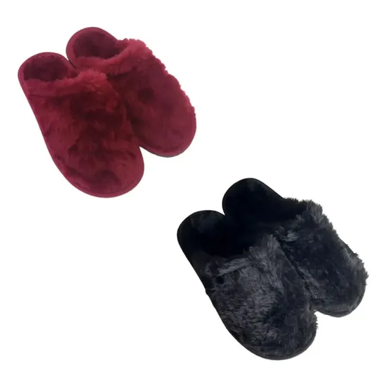 Kit 2 Pantufas Para Casal, Preto E Rosa