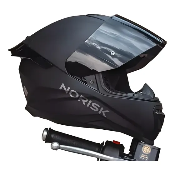 Capacete Norisk Black Edition Exclusivo Viseira Fumê + Narig