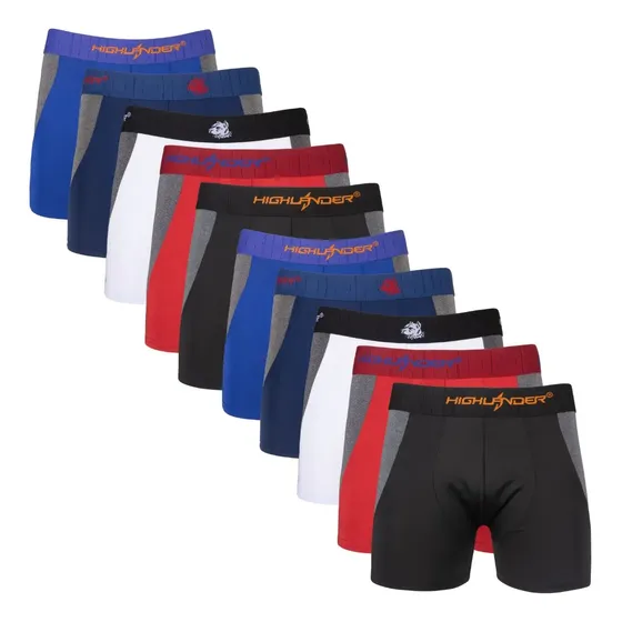 Kit 10 Cuecas Boxer Box Detalhe Lateral Masculina Elástico