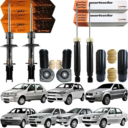 Kit Amortecedor Dianteiro Traseiro Cofap C/ Kits Palio Siena