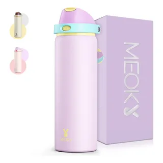 Meoky Garrafa Térmica 946ml Bebidas Tampa E Canudo 2 Em 1