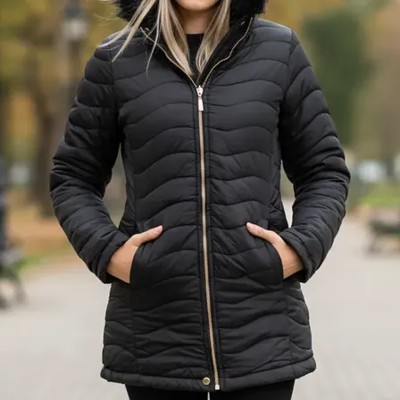 Jaqueta Parka Dois Em Um Dupla Face Feminina Super Quentinha