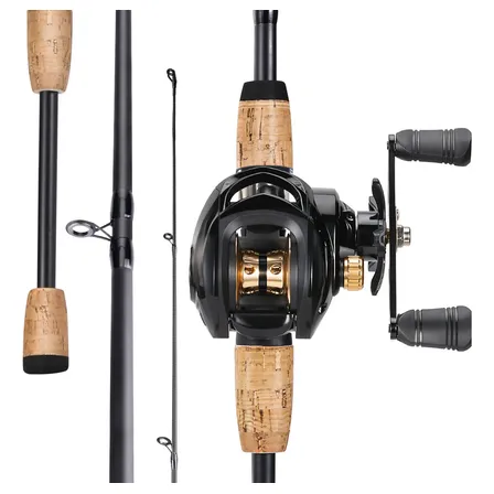 Kit De Pesca Vara 1,80m 6-12lbs 2 Partes + Carretilha 7,2:1