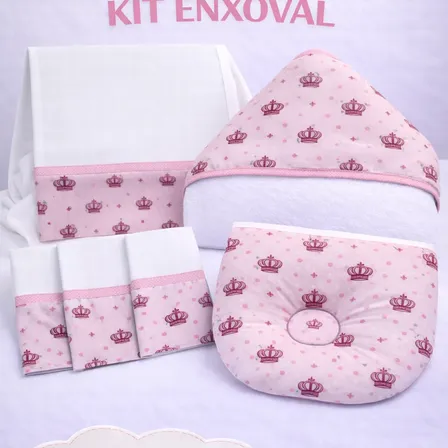 Kit Toalha De Banho Fralda De Boca Fralda De Ombro Bebê