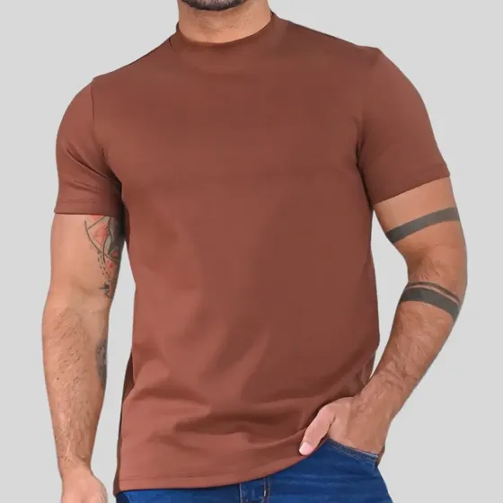 Camiseta Masterdom Gola Média Algodão Premium Suedine Fio 40