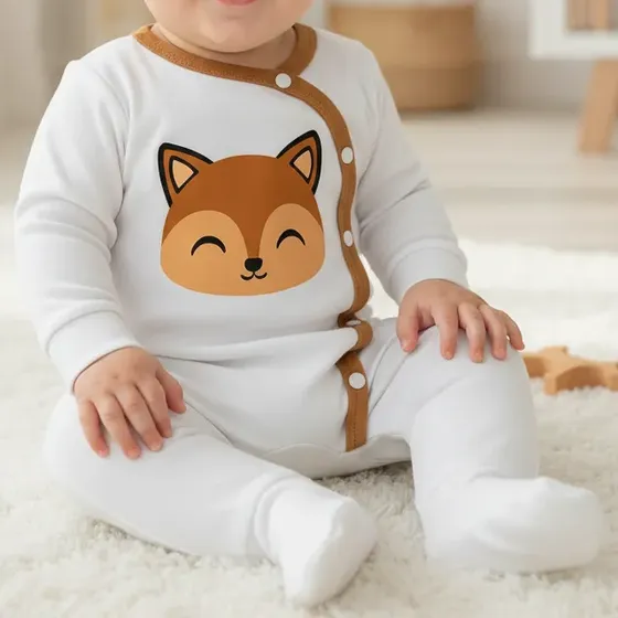 Macacão Bebê Algodão Antialérgico Suedine Premium Estampado