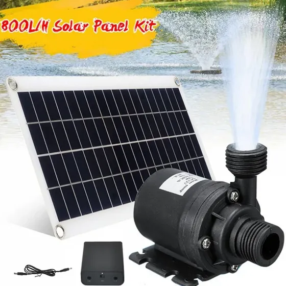 Kit De Bomba De Água Solar De 30w 12v Para Pond Garden Green