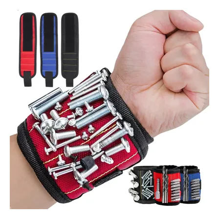 Pulseira Magnética Bracelete Suporte Imã Parafusos Pregos