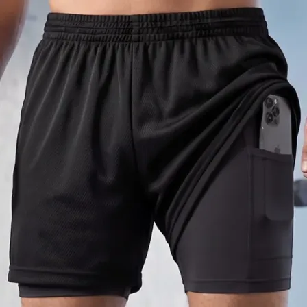 Kit 3 Shorts 2 Em 1 Masculino Dry Fit Academia Sem Marcar