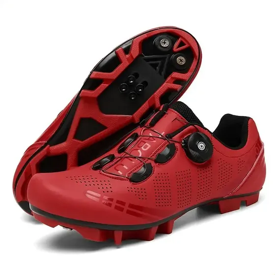 Sapatos Ciclismo Mtb Masculinos Com Fecho Automático Para A