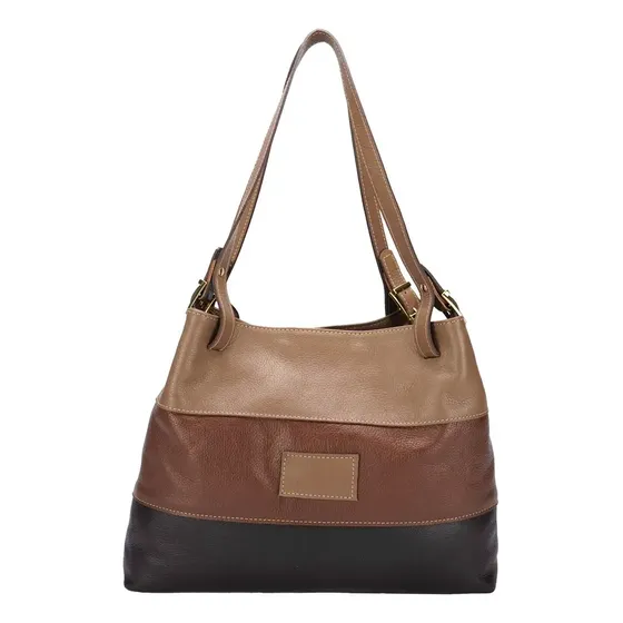 Bolsa Em Couro Legítimo De Ombro Feminina Nápoles Menegatti