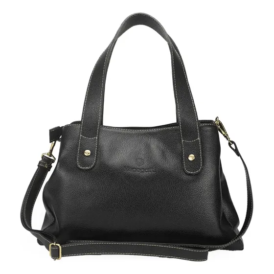 Bolsa Em Couro Legítimo Feminina Transversal E Mão Nouveau