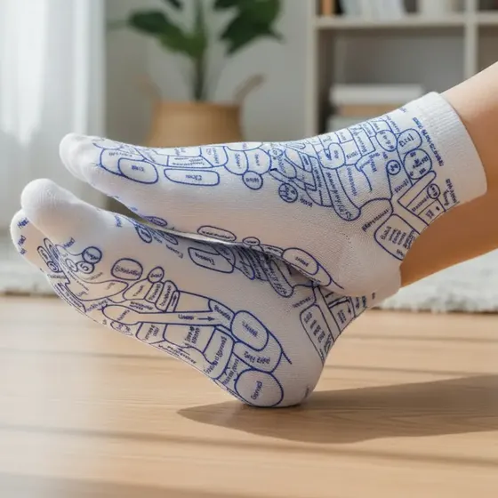 Meias De Reflexologia Com Ferramentas De Massagem Novo
